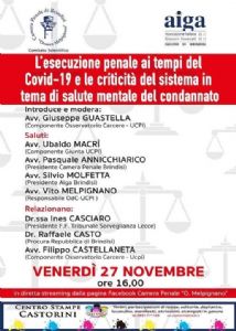 Esecuzione penale Covid-19 e salute mentale del condannato 